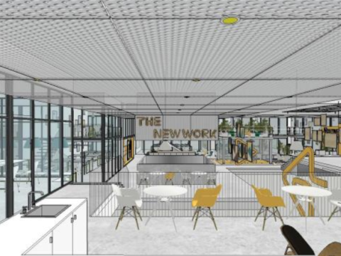 Modern style office interior SU model 3D मॉडल