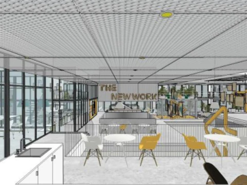 Modern style office interior SU model 3D Model