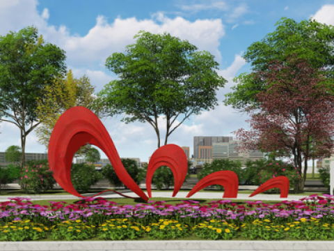 Modern style cultural theme square design su model 3D Model