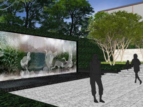 Landscape Sketch Model of Modern Style Demonstration Zone Modelo 3D