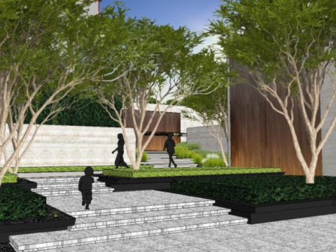 Landscape Sketch Model of Modern Style Demonstration Zone Modelo 3D