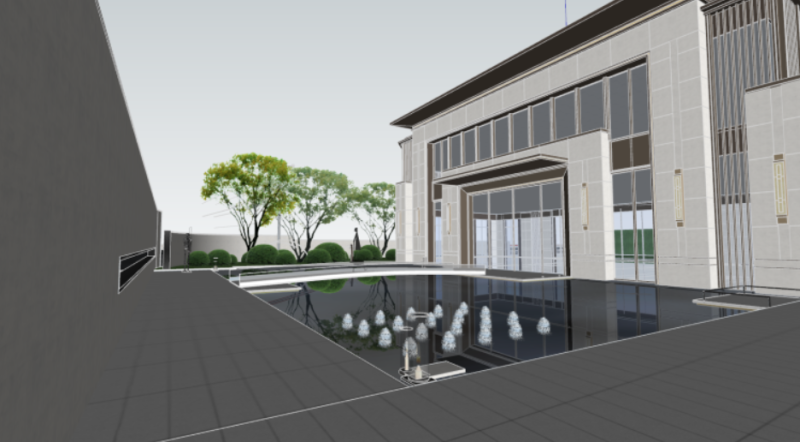 SU model for landscape construction in demonstration areas Model 3D .c4d .max .obj .3ds .fbx .stl .blend