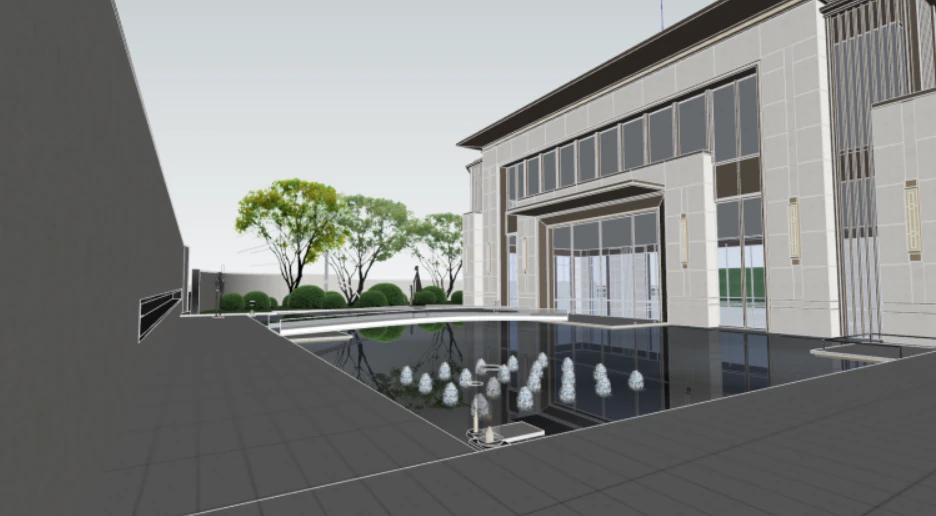 SU model for landscape construction in demonstration areas 3D Model .c4d .max .obj .3ds .fbx .stl .blend 