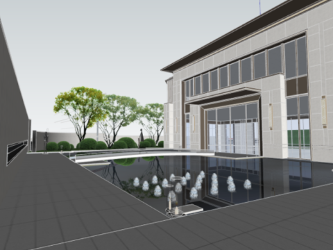 SU model for landscape construction in demonstration areas 3D Модель