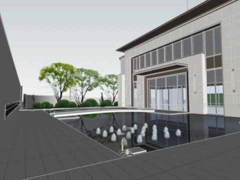 SU-model voor landschapsaanleg in demonstratiegebieden 3D Model