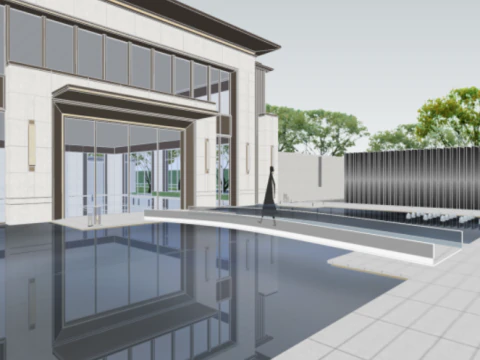 SU model for landscape construction in demonstration areas 3D Model