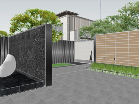 SU model for landscape construction in demonstration areas 3D Model