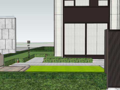 SU model of modern demonstration zone architecture 3D Модель