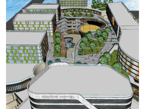 SU Model of Modern Shopping Mall Design 3D Model