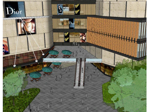 SU Model of Modern Shopping Mall Design 3D Model