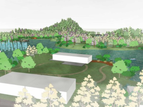 SU Model of Wetland Park Landscape 3D Modell