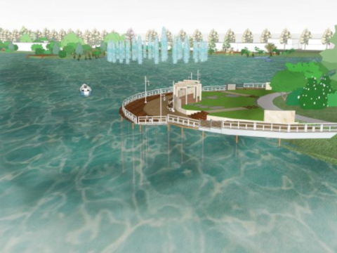 SU Model of Wetland Park Landscape 3D Modell