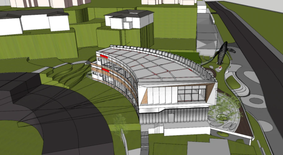 Modelo SU da Arquitetura da &Aacute;rea de Demonstra&ccedil;&atilde;o do Parque Ol&iacute;mpico Moderno Jade Tianchen Modelo 3D .c4d .max .obj .3ds .fbx .stl .blend 