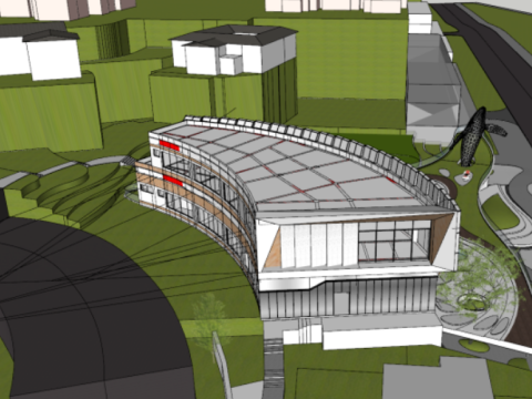 SU Model of the Architecture of the Modern Olympic Park Jade Tianchen Demonstration Area Modelo 3D