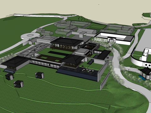 Peach Blossom Theme Restaurant Design Su Demonstration Course Model 3D