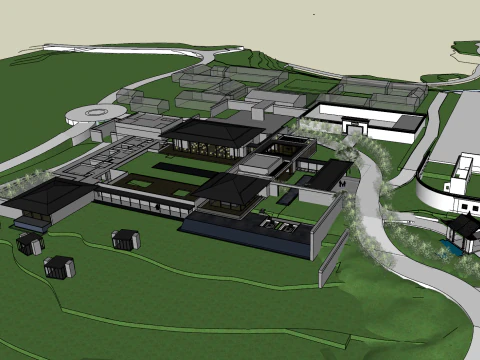 복숭아꽃 테마 레스토랑 디자인 Su 시연 코스 3D 모델