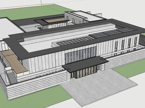 Zone de démonstration d’éclairage urbain SU Modèle 3D