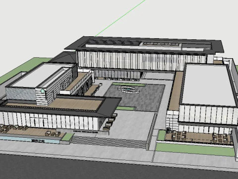 Urban Lighting Demonstration Zone SU 3D Model