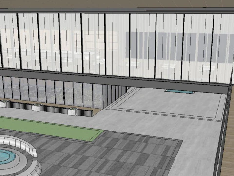 Urban Lighting Demonstration Zone SU 3D Model