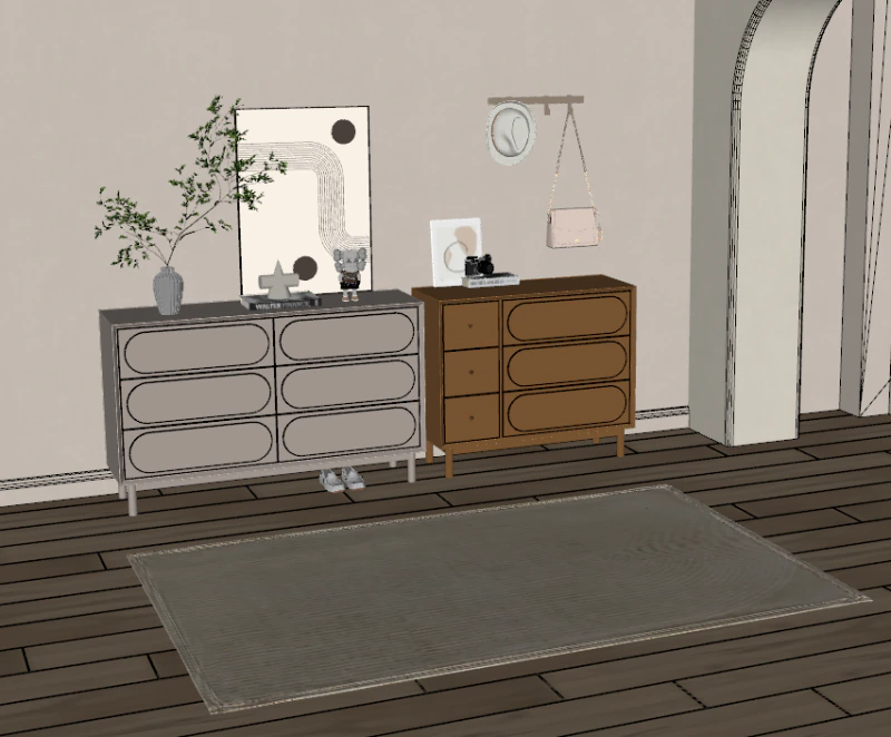 zapatero moderno Modelo 3D .c4d .max .obj .3ds .fbx .stl .blend 