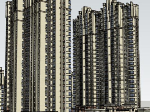 Modern residence SketchUp model 3D Model