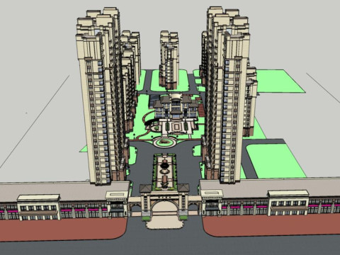 Modern residence SketchUp model 3D Model