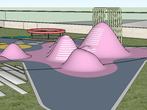Modern large-scale landscape Su model 3D Model