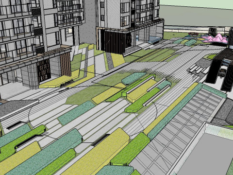 Modern large-scale landscape Su model 3Dモデル