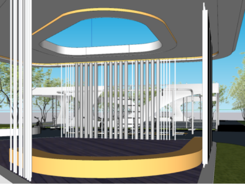 Modern multifunctional sports park landscape SU 3D 모델