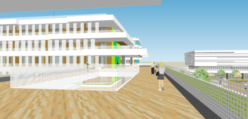 Modern middle school winning plan architectural SU model Model 3D .c4d .max .obj .3ds .fbx .stl .blend 