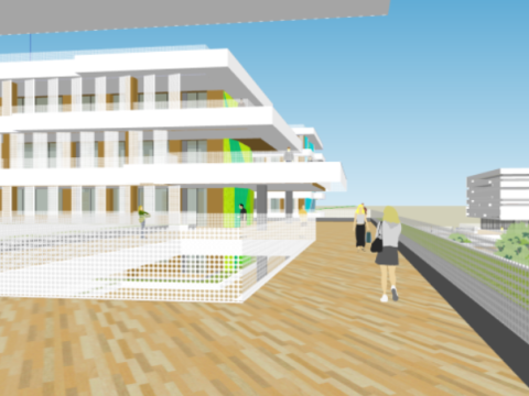Modern middle school winning plan architectural SU model 3D Model