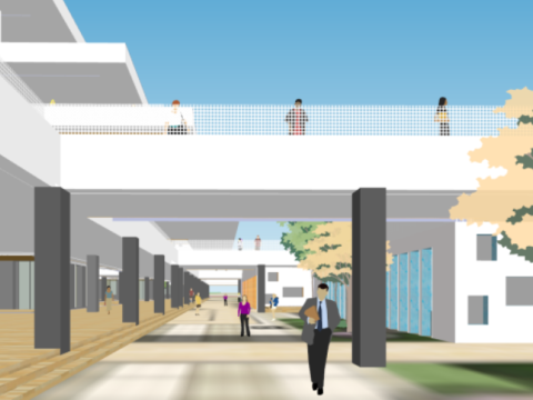 Modern middle school winning plan architectural SU model Model 3D