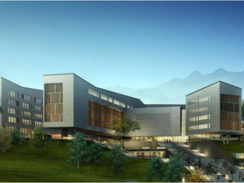 Bidding Scheme for Modern Mountain style Middle School Education Building Project 3D 모델