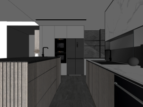 Modern fashion style private house indoor fine SU model 3D Модель