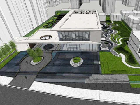 Design of Landscape Sketching Model for Modern Demonstration Zone 3D Model