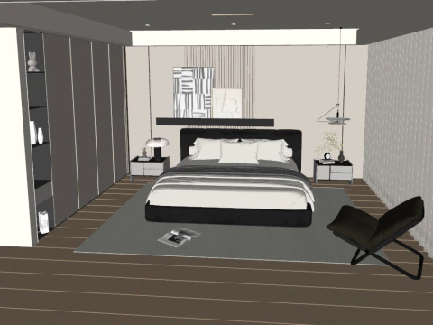 Modernes Schlafzimmer 3D Modell