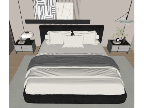 Modern bedroom 3D 模型