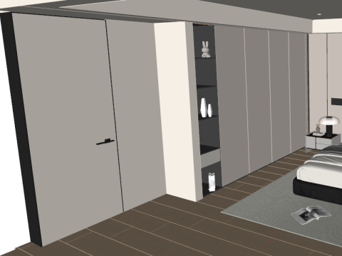 Modern bedroom 3D 模型