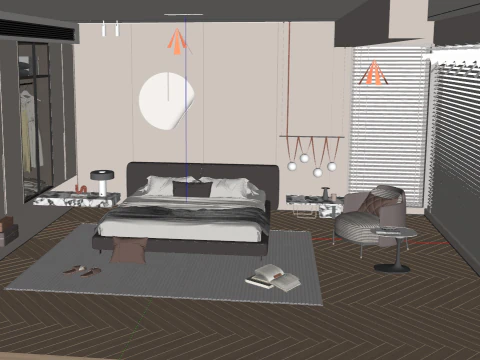Modernes Schlafzimmer 3D Modell