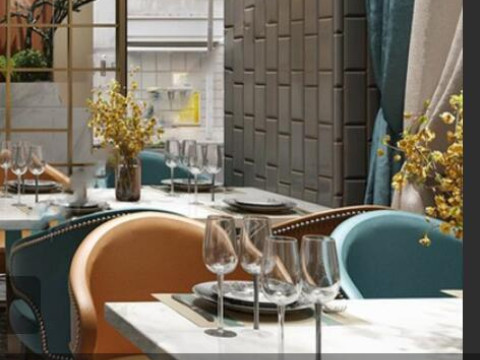 室内设计 餐厅空间规划 苏精品店 3D 模型