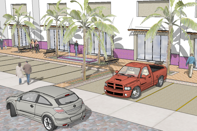 Fashion store architecture SketchUp model 3D 모델 .c4d .max .obj .3ds .fbx .stl .blend