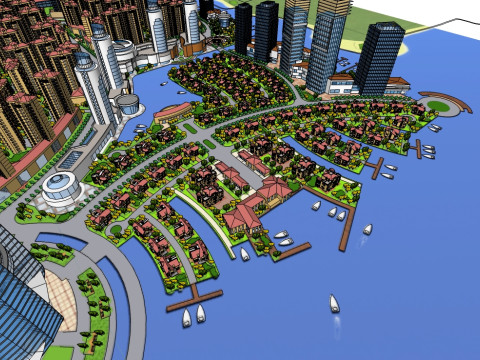 Fashion community planning SketchUp model 3D Model