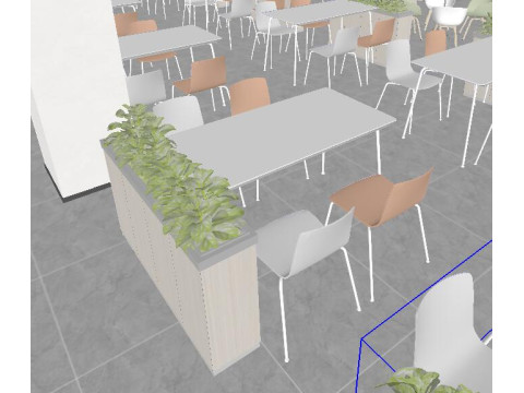 Design of SU precise model for modern canteen seating space Modelo 3D