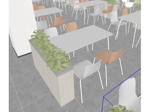 Design of SU precise model for modern canteen seating space 3D Model