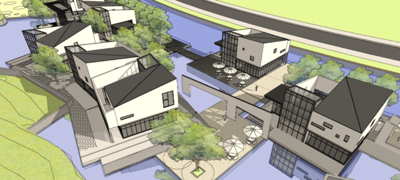 Commercial Street Waterfront Su Architectural Model 3Dモデル .c4d .max .obj .3ds .fbx .stl .blend 