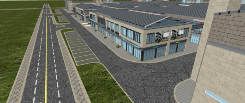 Commercial and trade factory planning building complex su model 3D 模型 .c4d .max .obj .3ds .fbx .stl .blend 