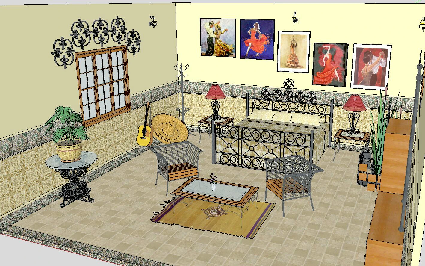 Comfort Bedroom SketchUp Model Download 3D Model .c4d .max .obj .3ds .fbx .stl .blend 