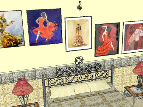 Comfort Bedroom SketchUp Model Download 3D Model