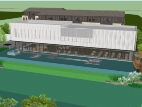 Sketchup model of a demonstration area and villa building 3D Model