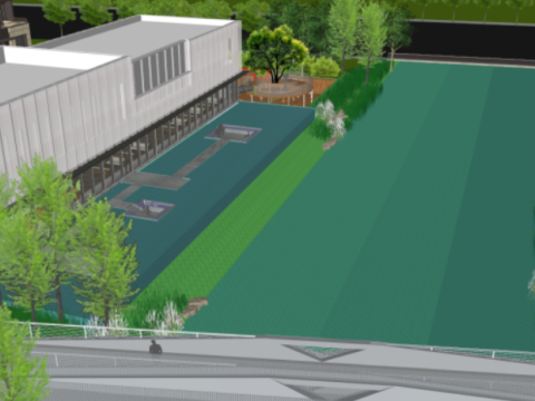 Sketchup model of a demonstration area and villa building 3D Model